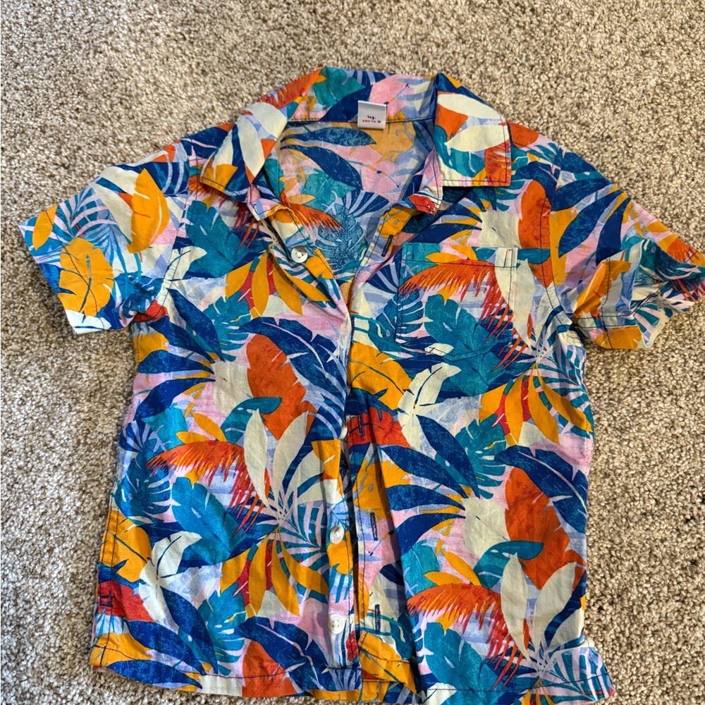 Old Navy Tropical Print Shirt